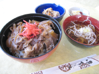 牛丼･半そば定食画像